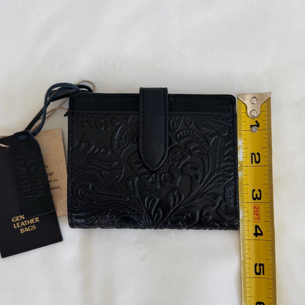 Genuine Leather Black Embossed Wallet - Unbranded - Picture 14 of 14
